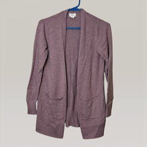 Old Navy Oversized Long Sweater Pocket Cardigan Purple Pink Plum Women's Size M